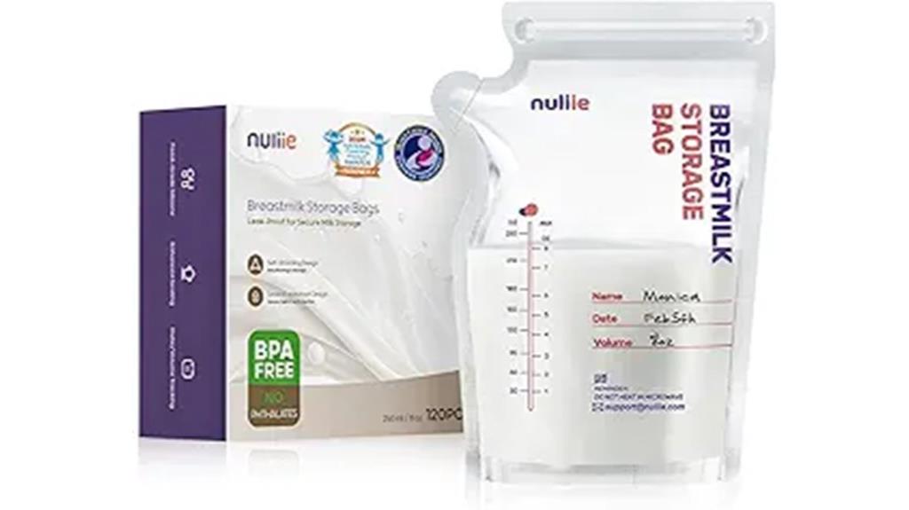 120 piece milk storage bags