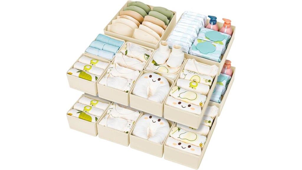 15 pack clothing drawer organizers