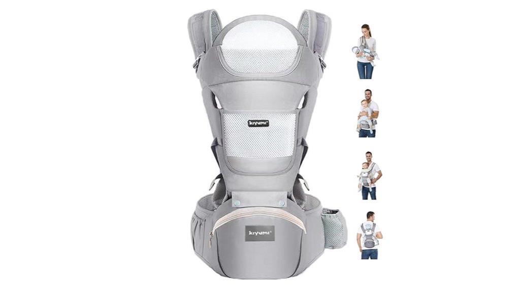 adjustable baby carrier with hip seat