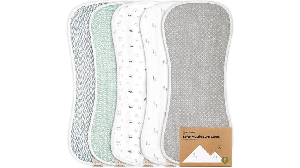 baby burp cloths set