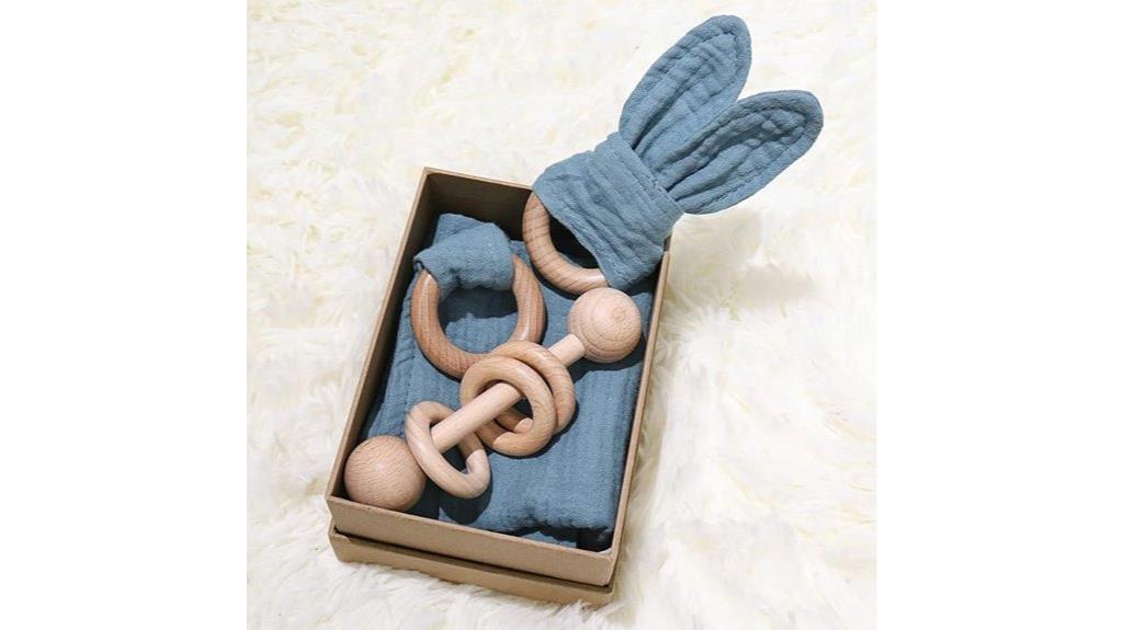 baby lovey rattle teether