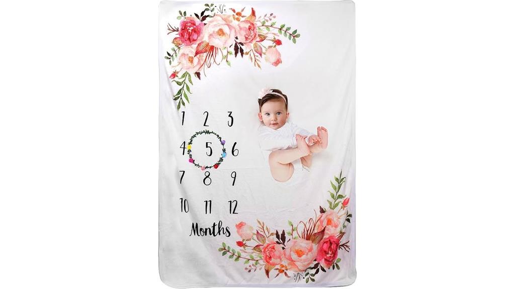 baby milestone blanket 51x40