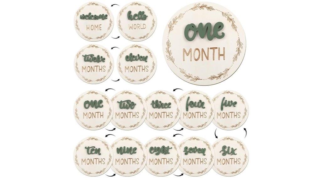 baby milestone cards set