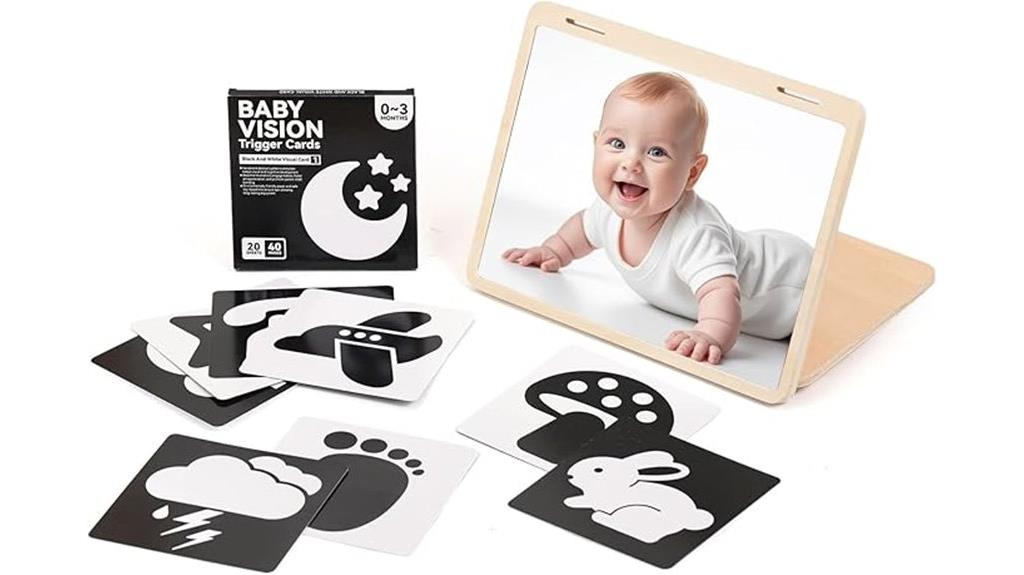 baby mirror and contrast cards