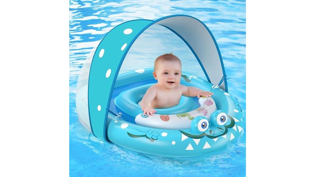 baby pool float with sun protection