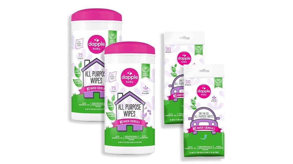 baby wipes pack of four