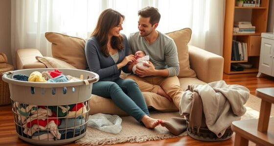 balancing chores and baby