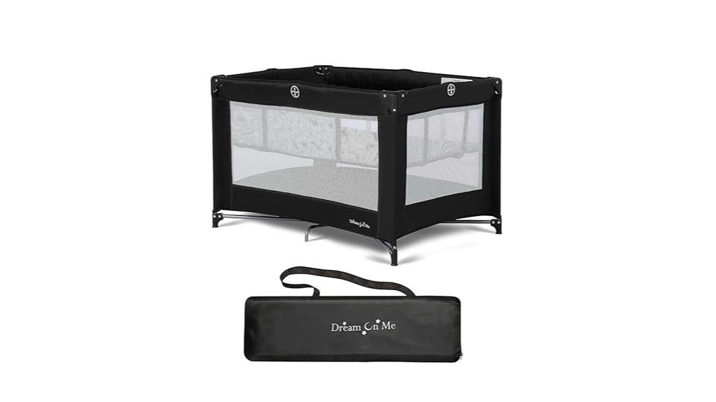 black zazzy playard bassinet