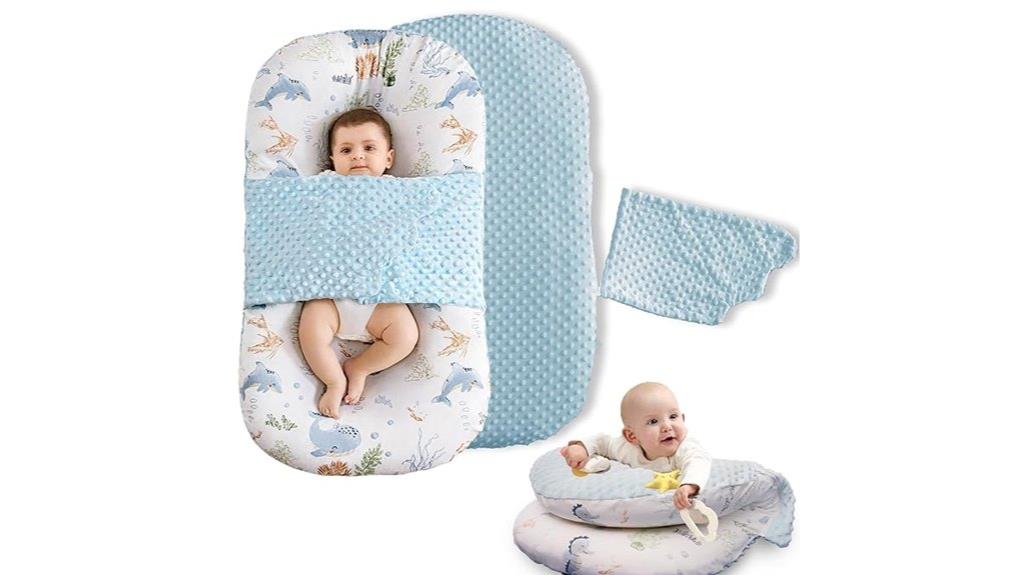 blue infant baby lounger