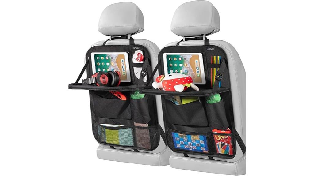 car organizer with tablet holder