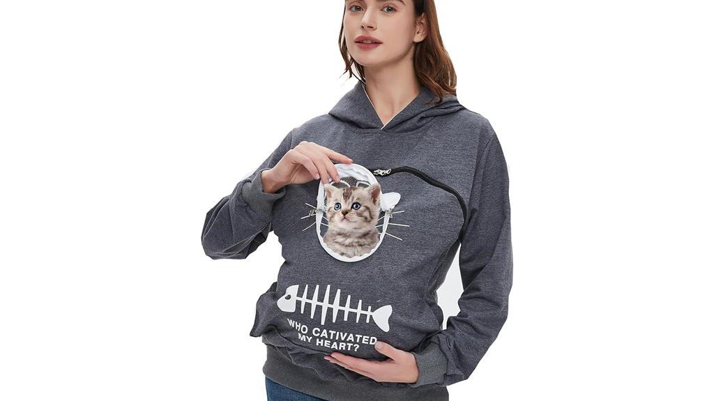 cat fleece hoodie carrier