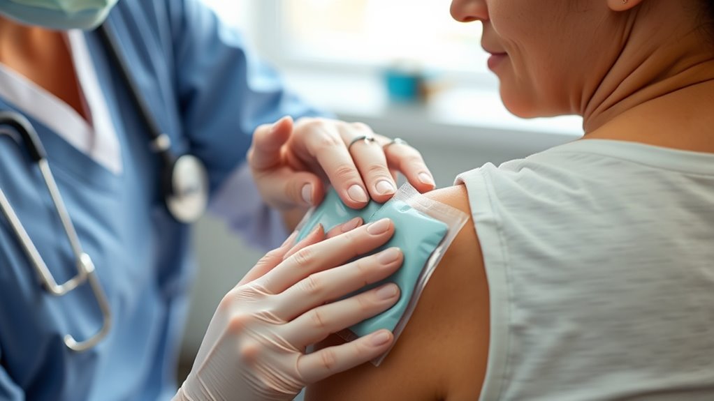 cold packs reduce injection pain