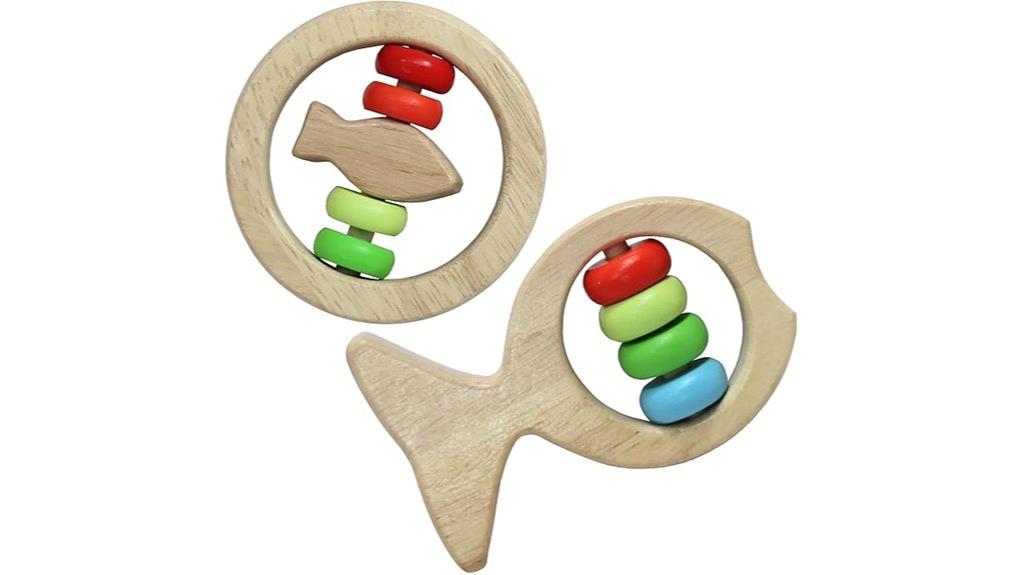 colorful bead rattle set