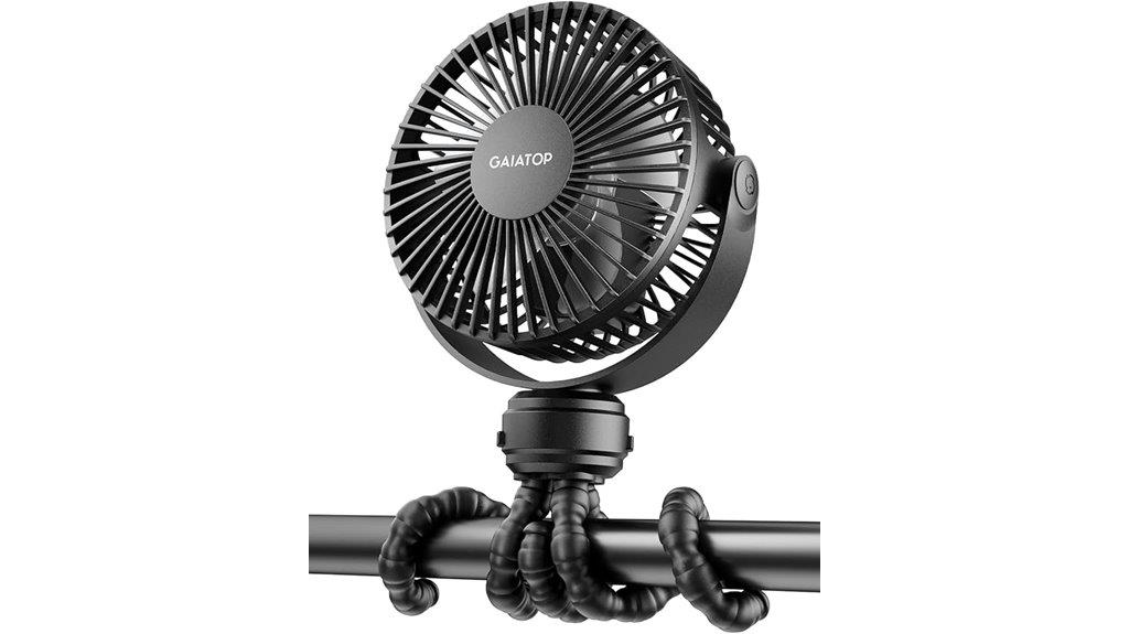 compact rechargeable clip fan