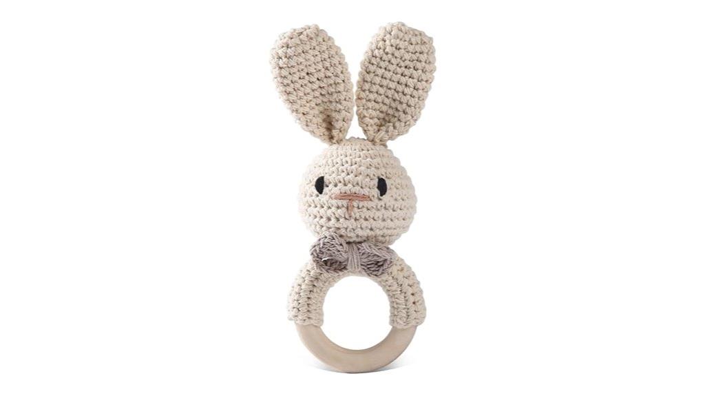 crochet bunny baby rattle