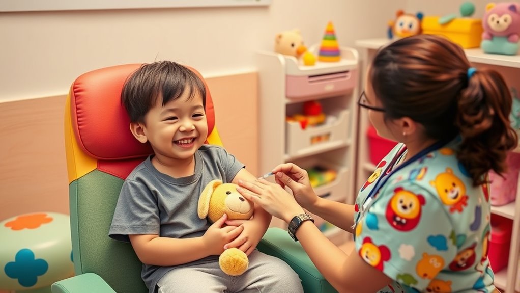 distract children with toys