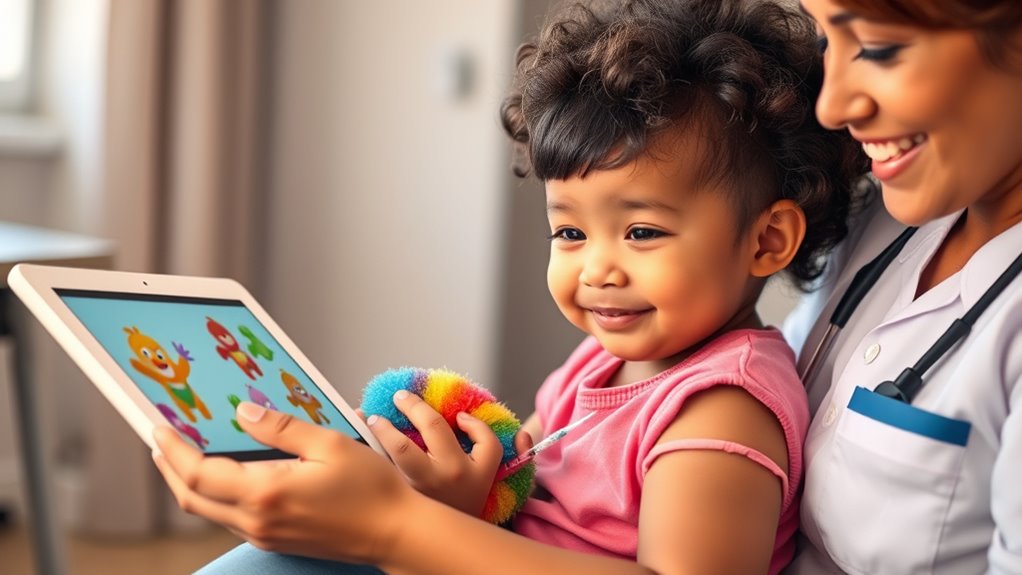 distraction techniques ease vaccination anxiety