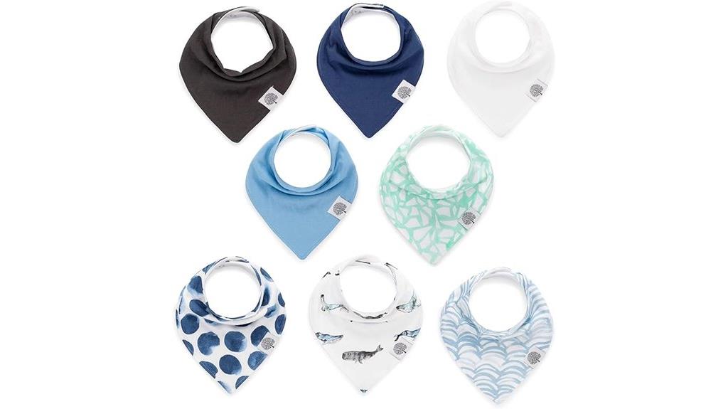 eight pack baby drool bibs