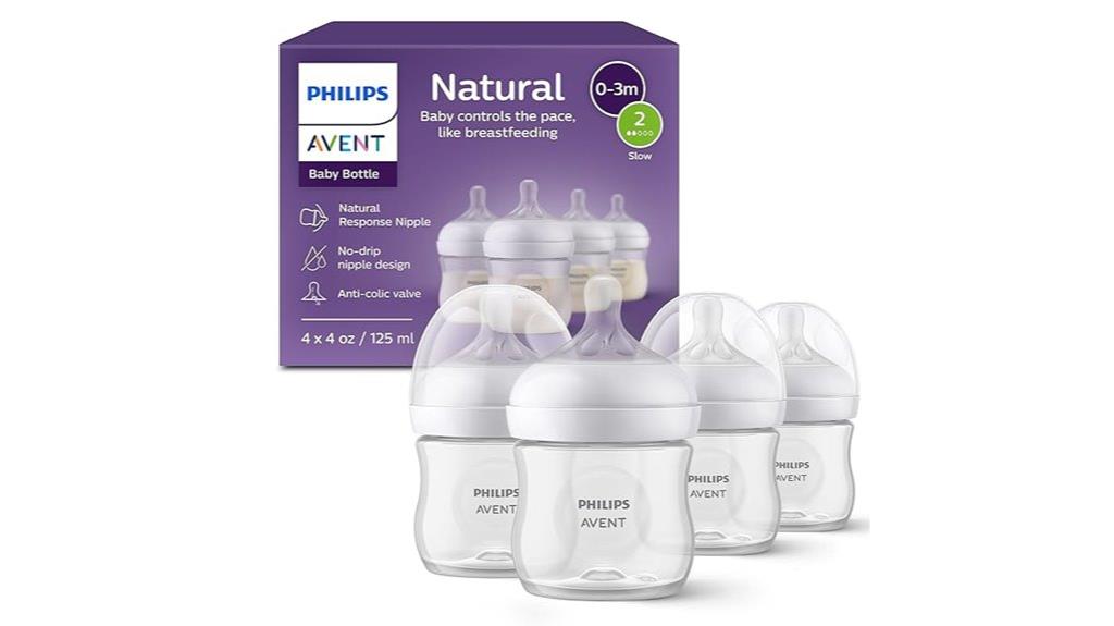 four ounce slow flow bottles