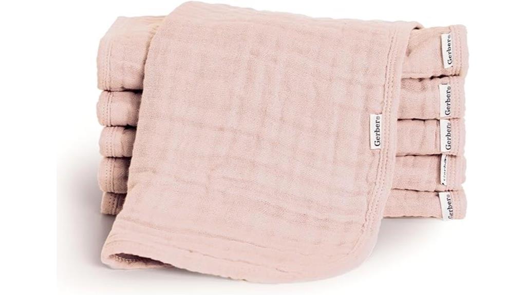 gerber pink muslin cloths