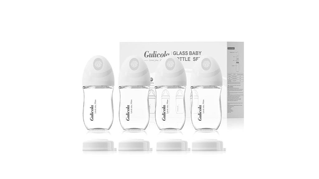 glass baby bottle set