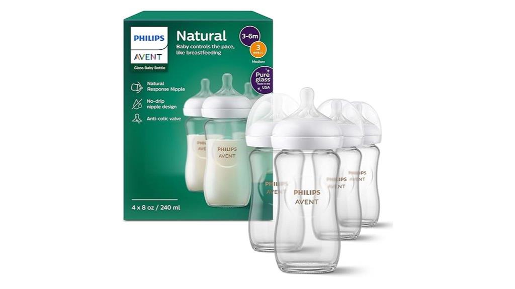 glass baby bottles four pack