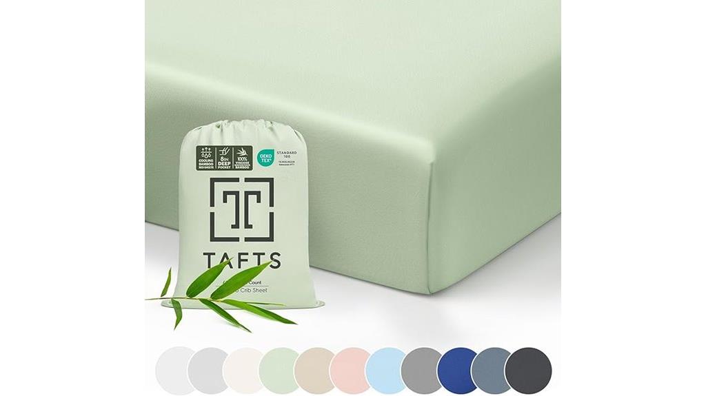 green bamboo crib sheets