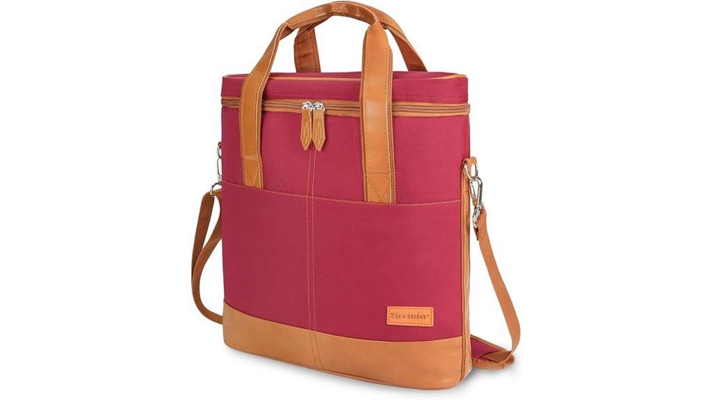 insulated 3 bottle wine carrier
