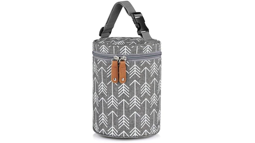 insulated breastmilk bottle tote