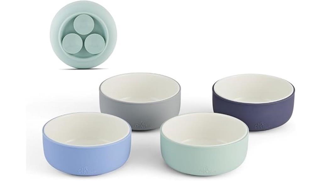 kids porcelain bowls with suction