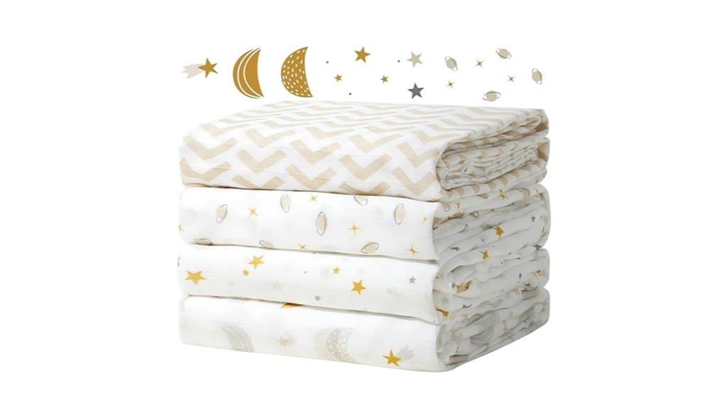 large neutral swaddle blanket