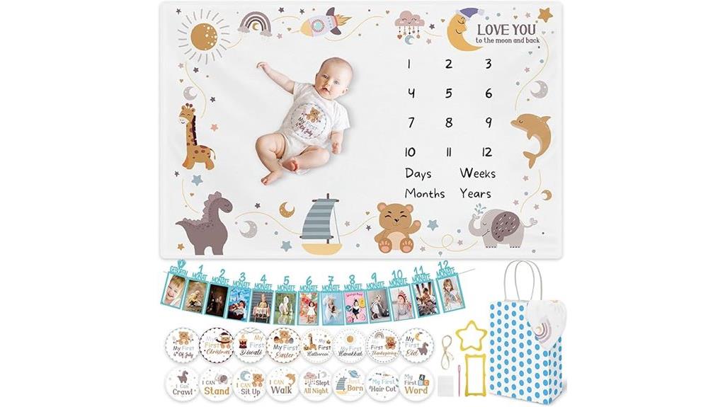 leorate monthly baby blanket