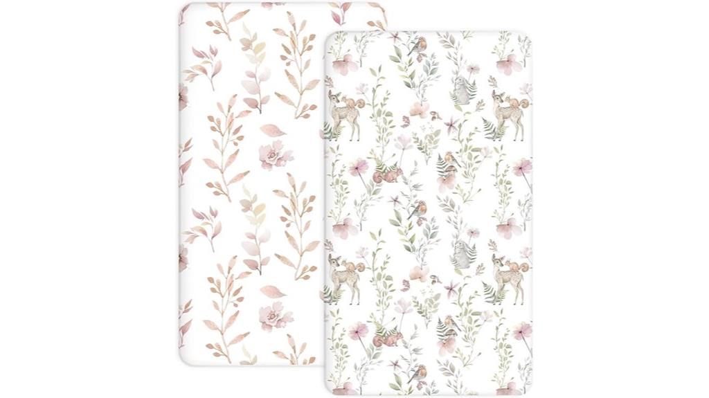 mini crib sheet set
