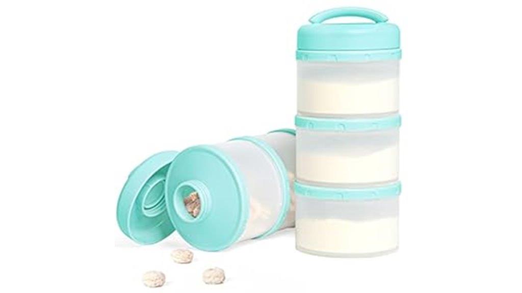 mint colored stackable dispensers