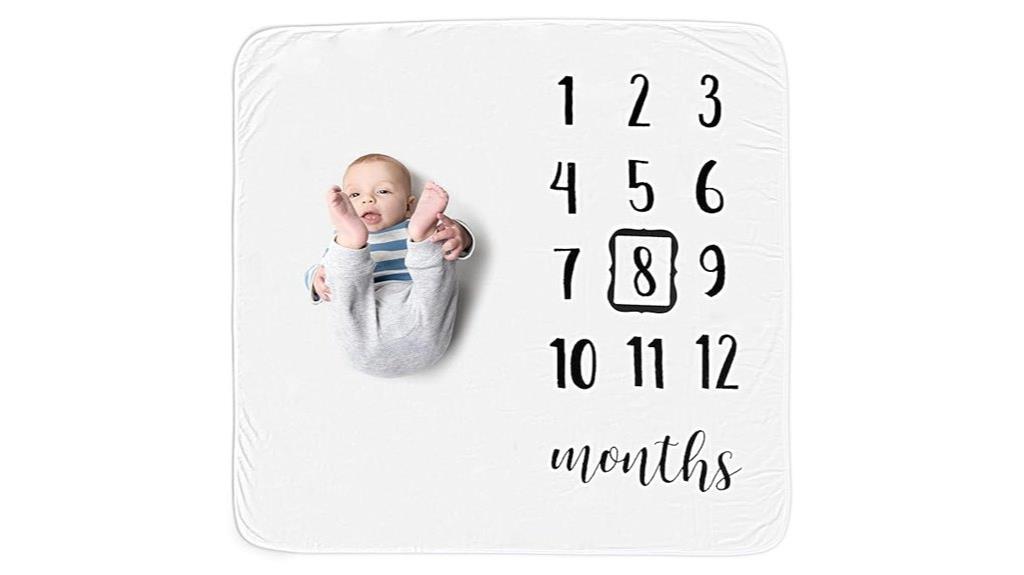 monthly milestone baby blanket