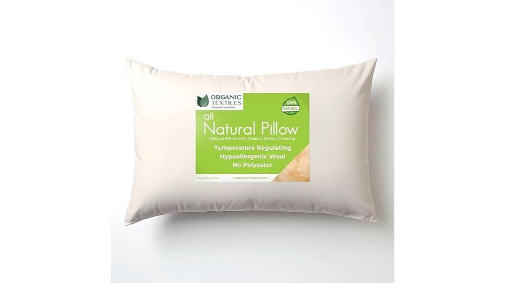 natural wool toddler pillow