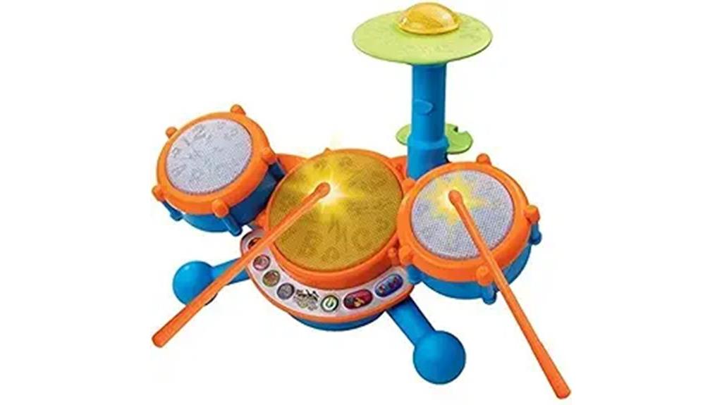 orange vtech kid s drum set