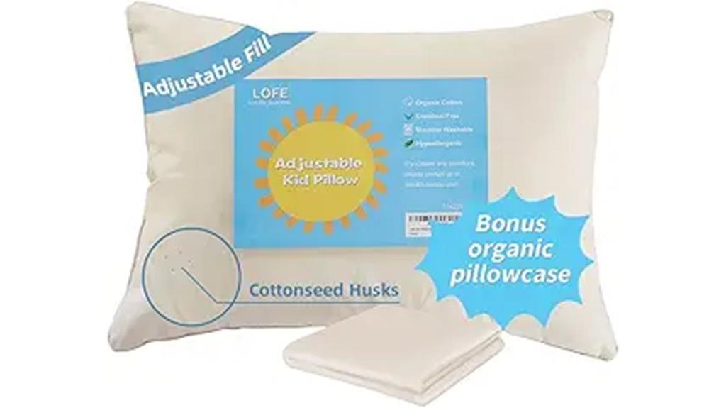 organic toddler pillow set