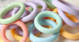 pastel silicone stacking rings