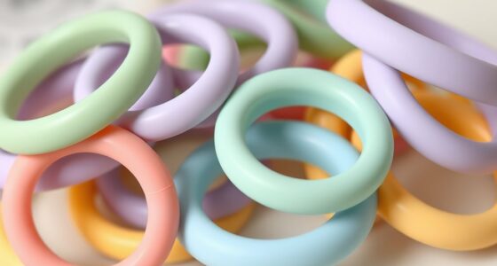 pastel silicone stacking rings