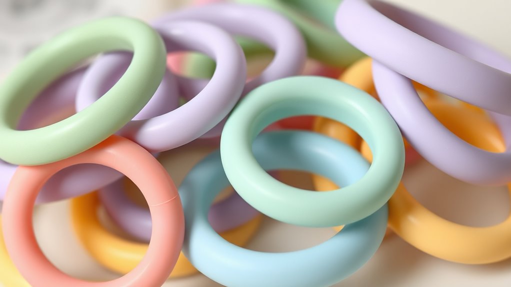 pastel silicone stacking rings