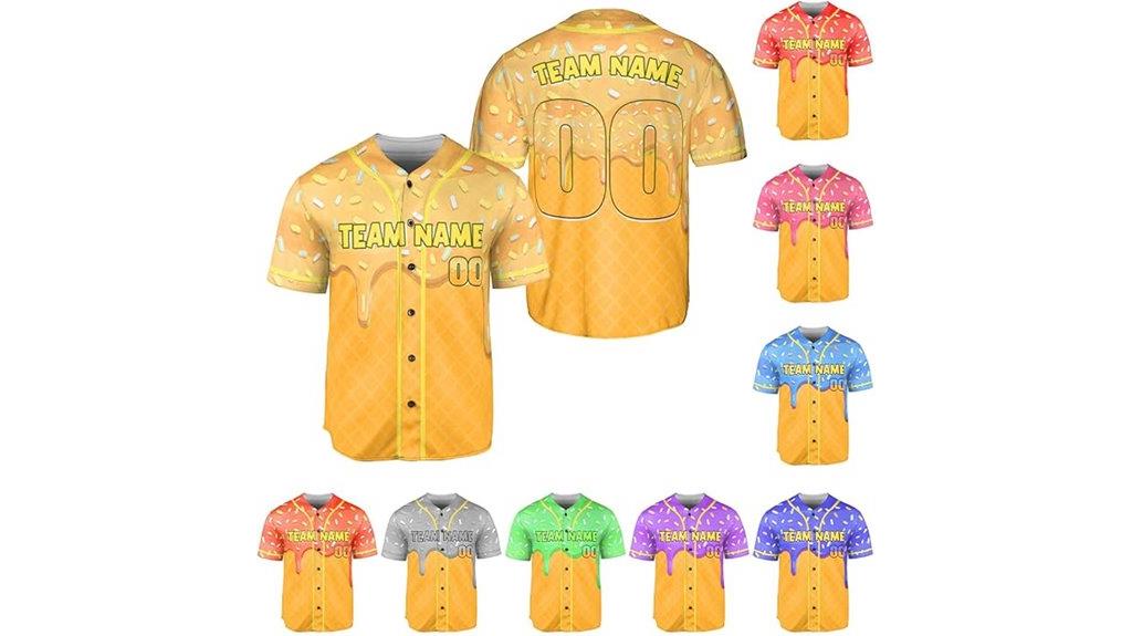 personalized sports ice cream jersey