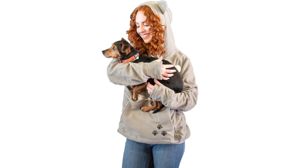 pet carrier hoodie sweatshirt
