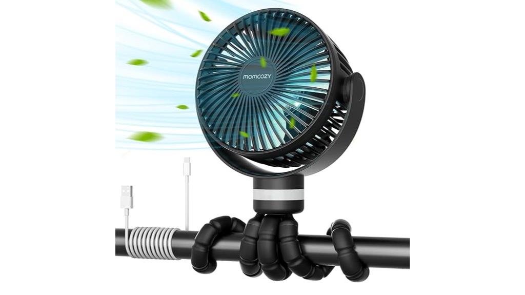 portable stroller fan with battery