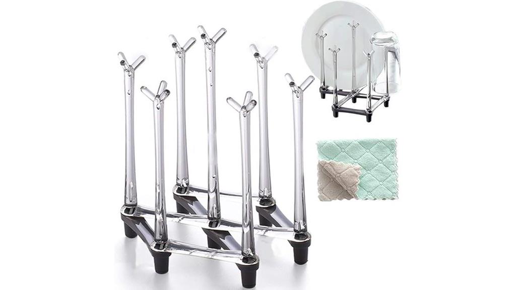 retractable glass drying rack