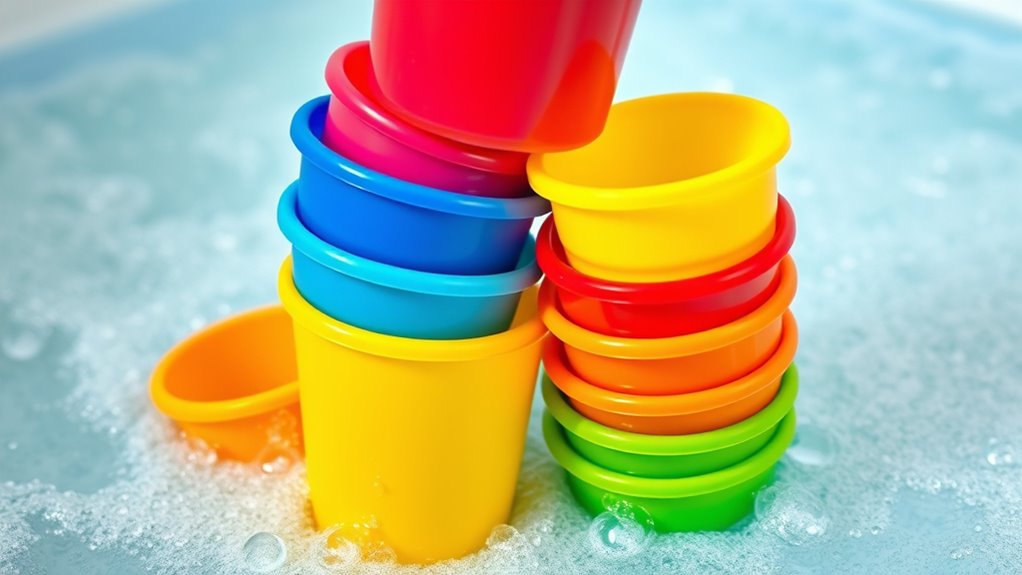 safe bpa free stacking bath toys