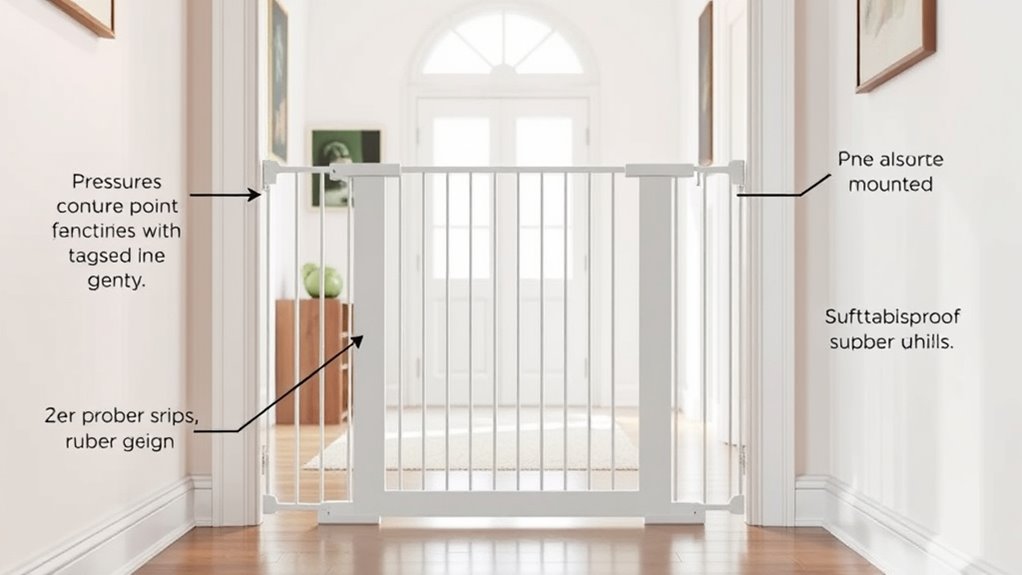 safe wall friendly baby gates