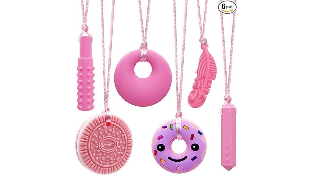 sensory friendly silicone chewing necklace