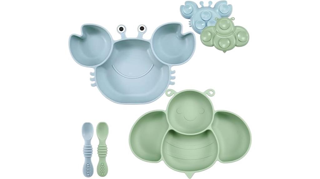 silicone baby suction plates