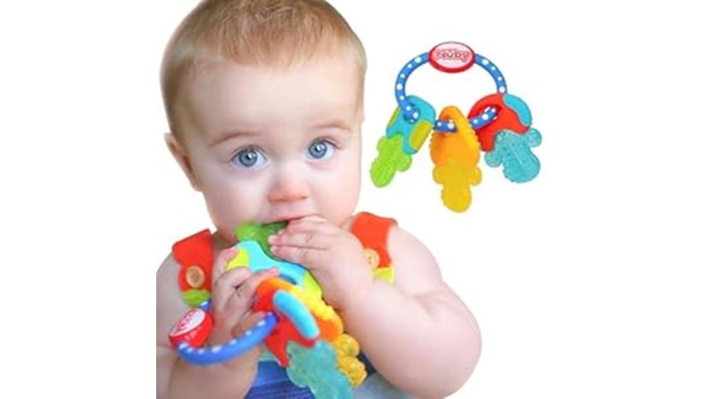 silicone baby teething keys